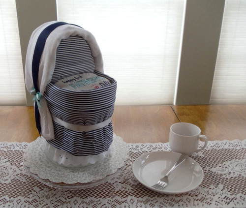 Happy First Father's Day Bassinet Diaper Cake