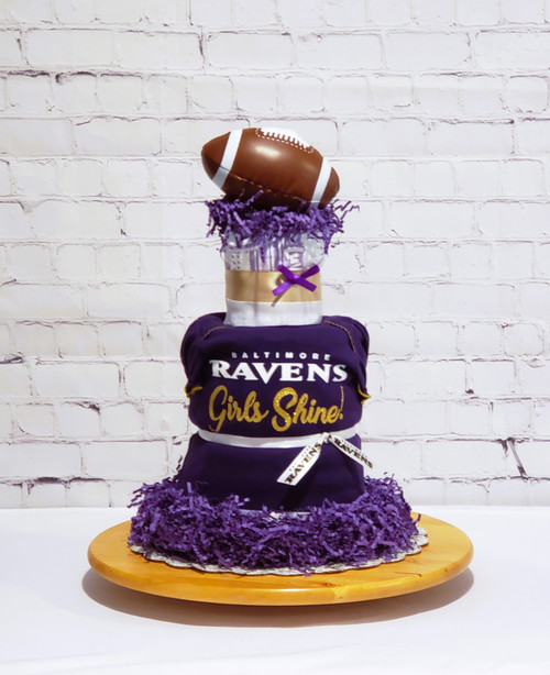 Ravens Girl Luvs Fan Diaper Cake