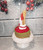 New Red/Green/White Happy Holidays Kitchen Towel Cake