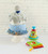 Dino Gray Grow With Me Diaper Cake