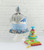 Dino Gray Grow With Me Diaper Cake