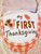 Thanksgiving Bassinet Diaper Cake - My First Thanksgiving bib