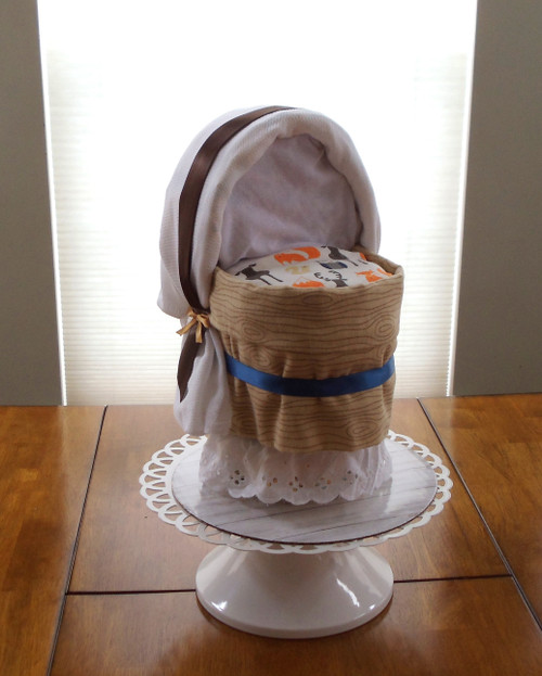How to make a nappy online cake pram