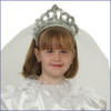 Silver Tiara with Viel