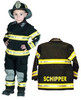 Personalized Child Fire Fighter Costume - Black