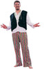 Adult 60's Male Hippie Costume (Stripes)