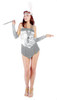 Adult Fringed Satin Sexy Flapper Costume - Silver