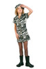 Preteen Camouflage Soldier Girl Costume