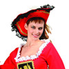 Adult Red Velvet Pirate Hat