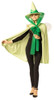 Adult Green Fairy Godmother Hat, Cape & Wand Costume