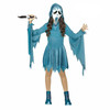 Kids Ghost Face Pastel Teal Hooded Dress Costume