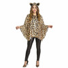 Adult Leopard Hooded Poncho Costume - One Size
