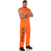 Men's Inmate Sleeveless Jumpsuit Costume