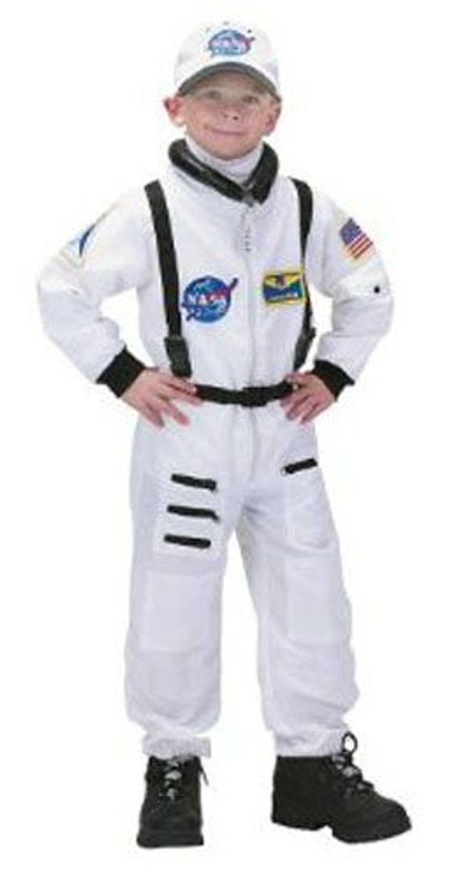 Child Astronaut Jumpsuit - White with Embroidered Cap - inset