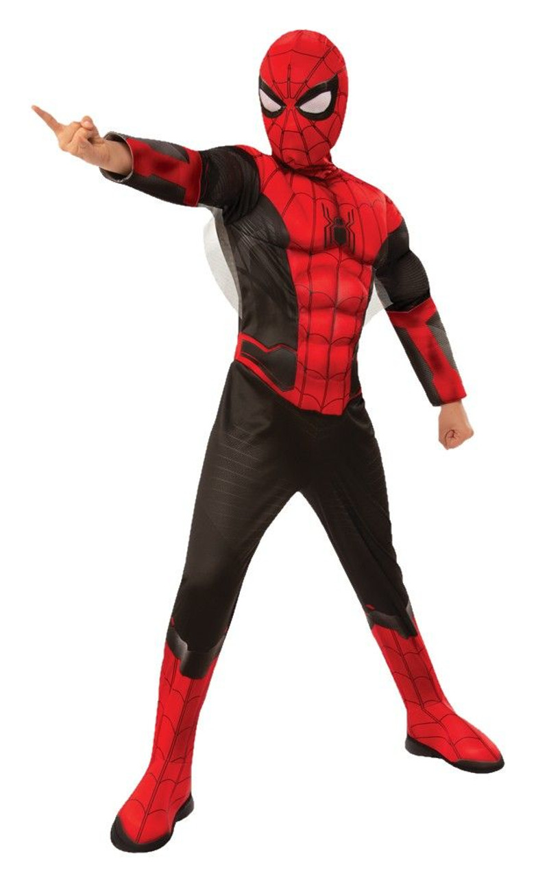 Boy's Deluxe Spiderman Costume -  Red & Black