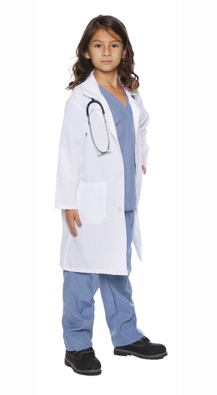 Child Doctor Scrubs With Lab Coat Costume