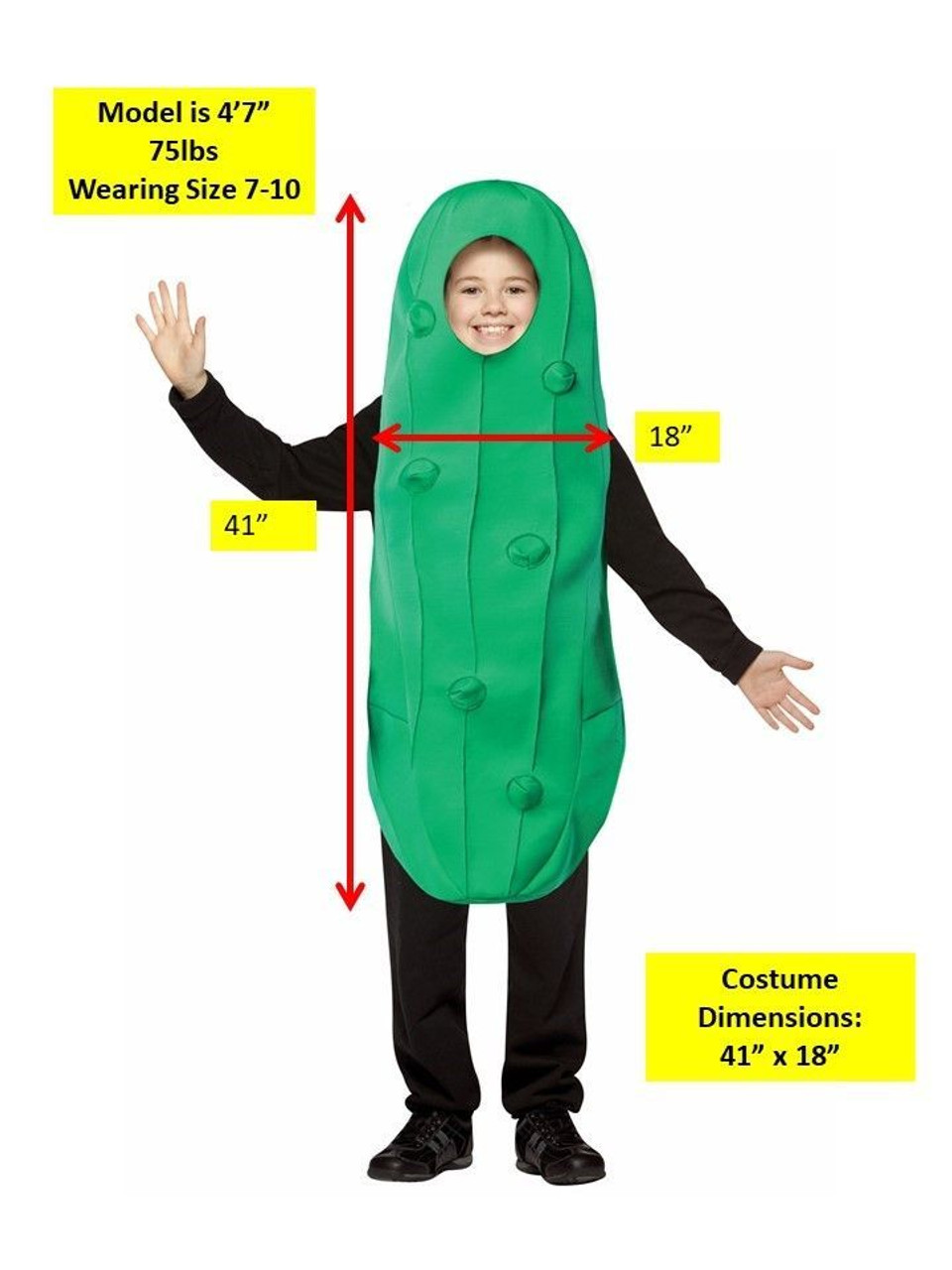 Kids Pickle Costume 7-10 - inset