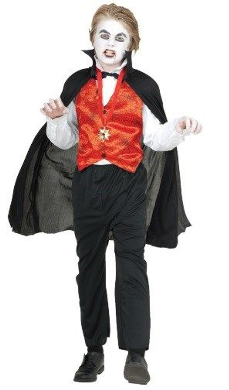 Kids Vampire Red Vest and Cape