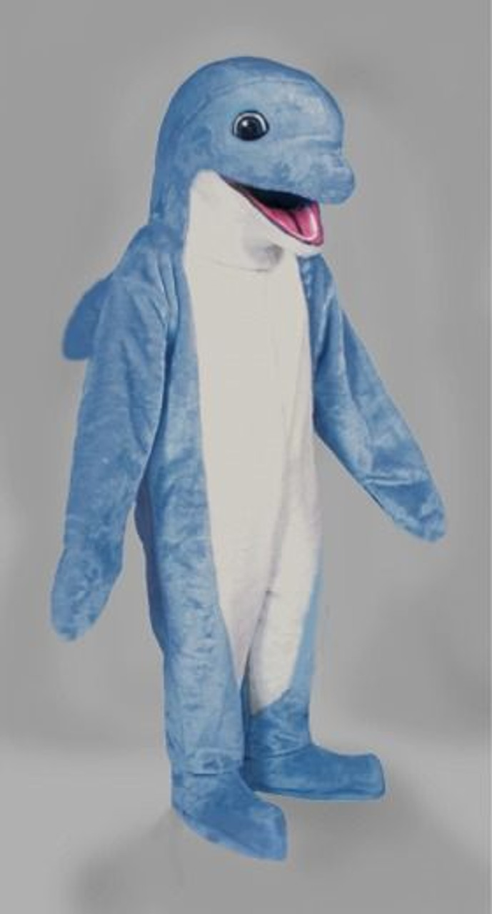 Blue Dolphin Mascot Costume