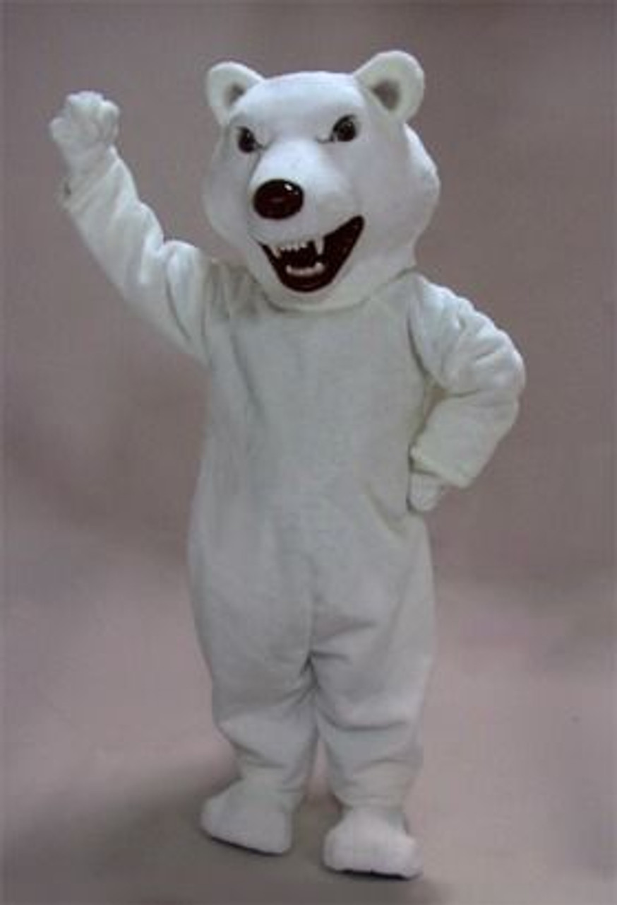 Scary Polar Bear Mascot Costume