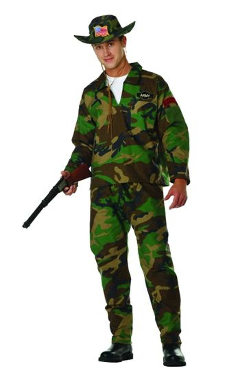 Men's Camo Soldier Costume