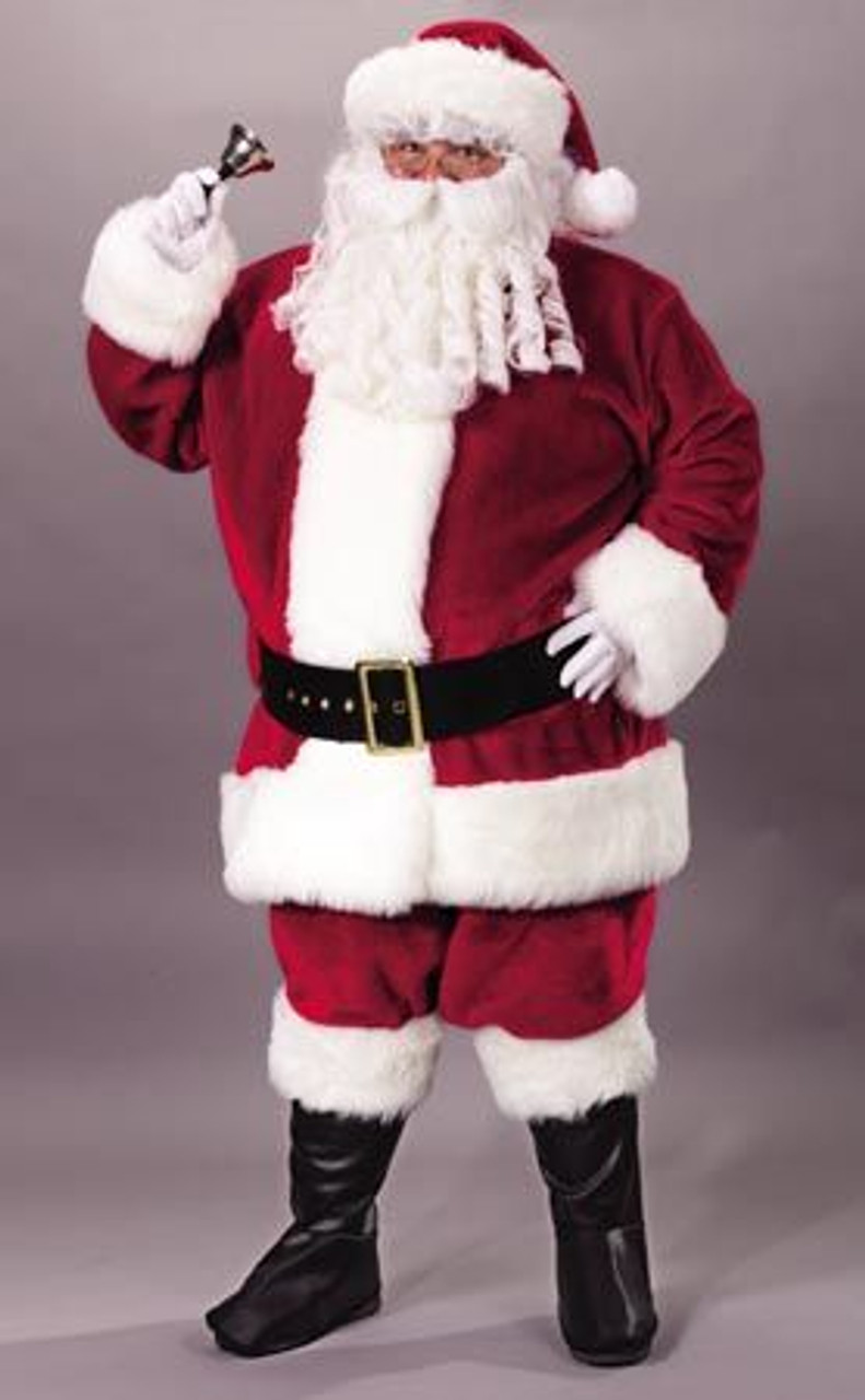 Adult Crimson Premium Plush Santa Suit Costume