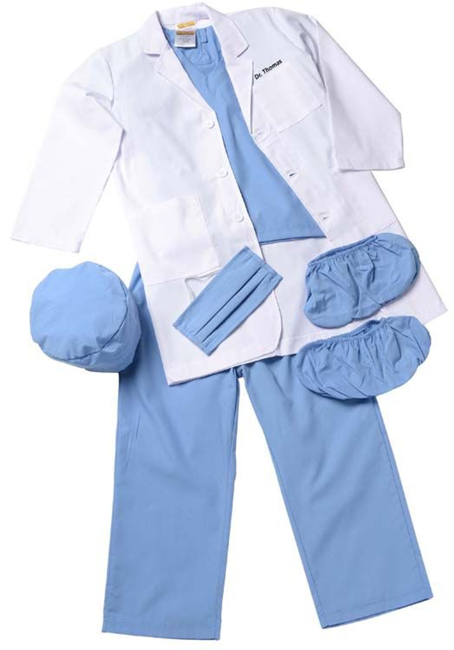 Personalized Kids Doctor Costume - Blue - inset