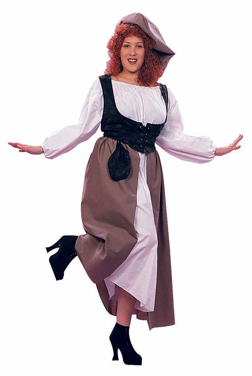 Adult Woman's Plus Size Deluxe Renaissance Peasant Costume