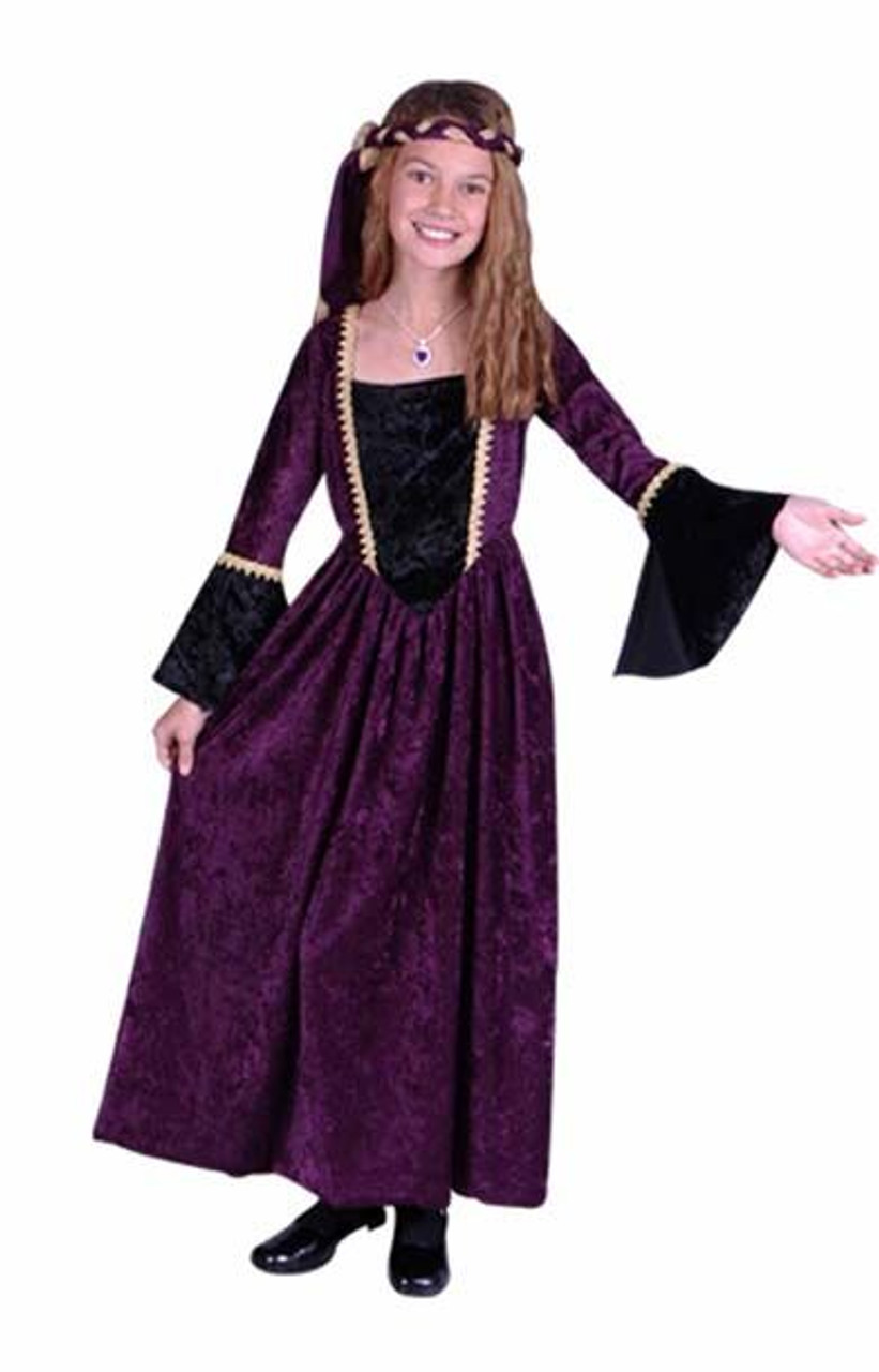 Child Renaissance Girl Costume (purple)