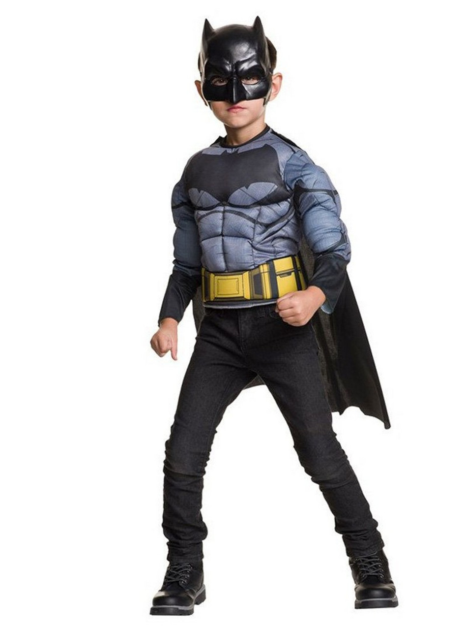 Child Deluxe Muscle Chest Batman Shirt Costume Set