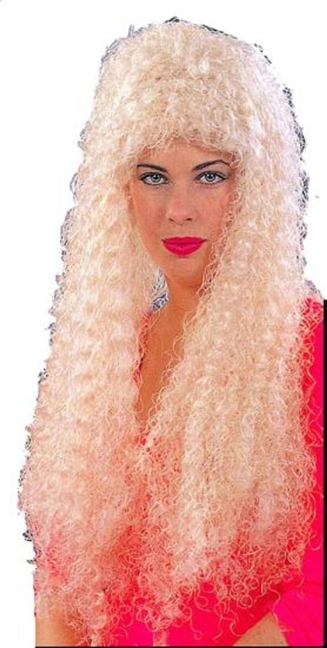 Adult Long Curly Blonde Wig