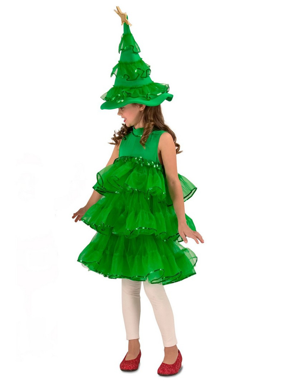 Glitter Christmas Tree Child Costume