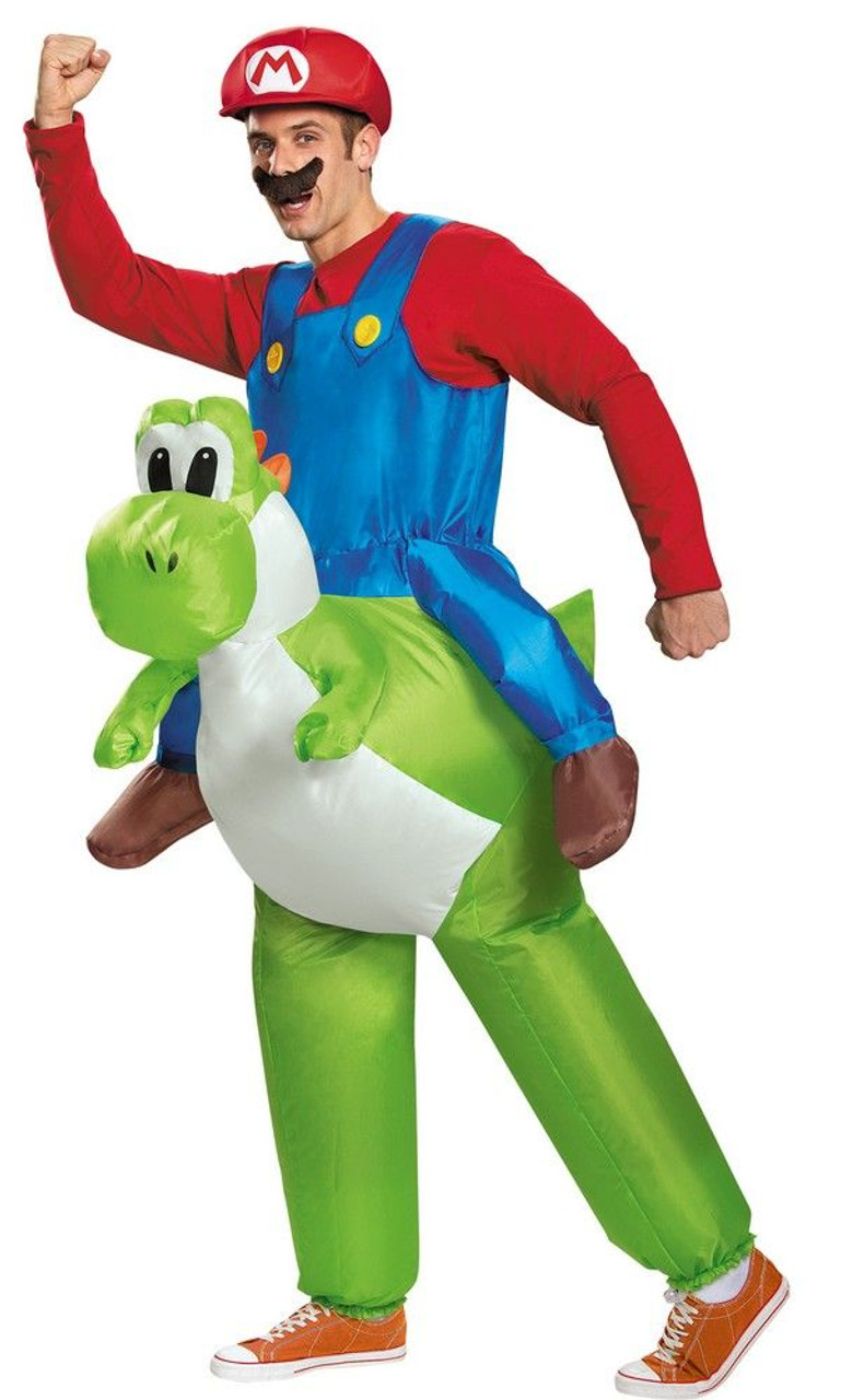 Adult Mario Riding Yoshi Costume