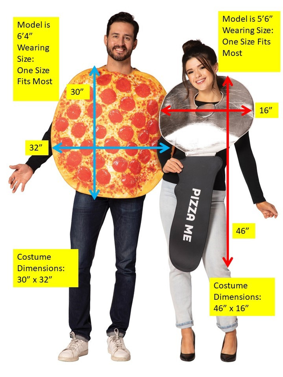 Pepperoni Pizza & Pizza Cutter Couples Costume