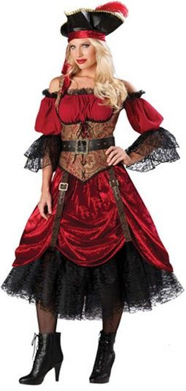 Adult Pirate Costume - Swashbucklin Scarlet