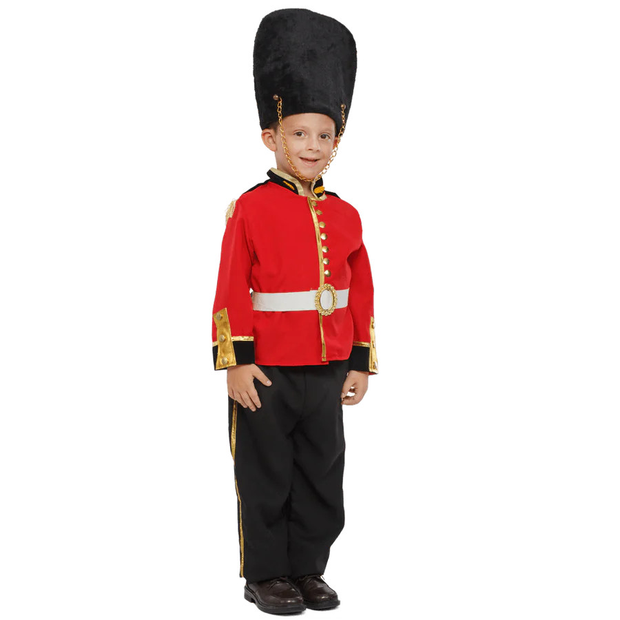 Costume Bambina Guardia Reale Inglese Queen's Royal Guard Amscan - Vestito E Cappello, Travestimento Per Book Week, Feste Scolastiche E Carnevale