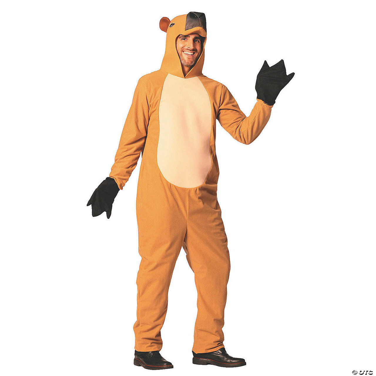 Adult Capybara Hooded Jumpsuit Costume