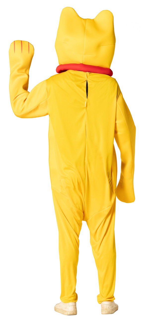 Adult Gold Lucky Cat Jumpsuit Costume