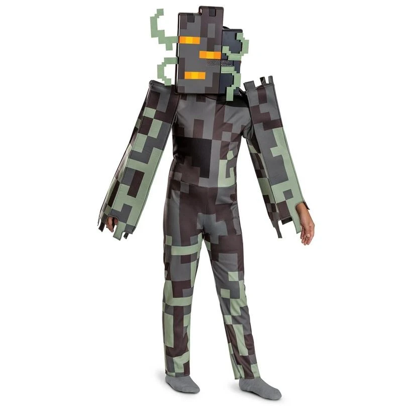 Kids Classic Minecraft Creaking Jumpsuit Costume