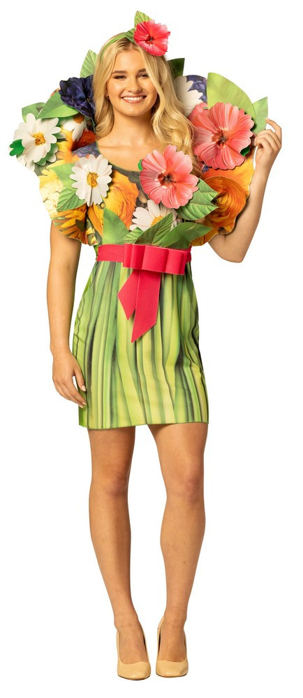 Women's Floral Bouquet Dress Costume