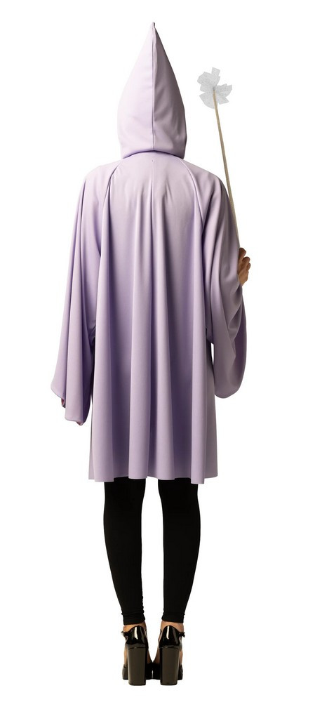 Adult Purple Fairy Godmother Hooded Cape & Wand Costume