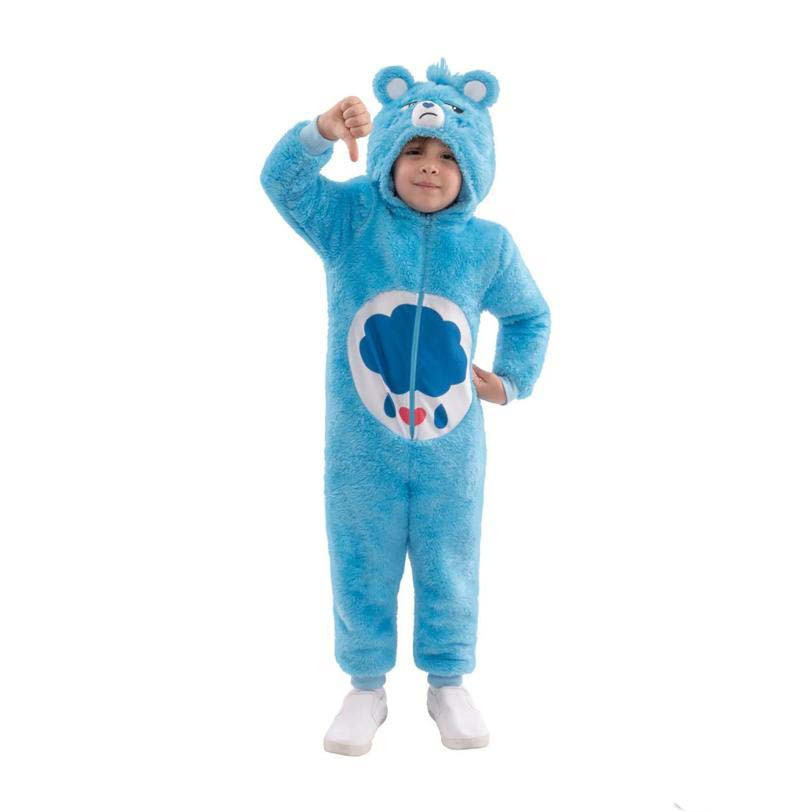 Toddler Deluxe Care Bears Grumpy Bear Hooded Jumpsuit Costume
