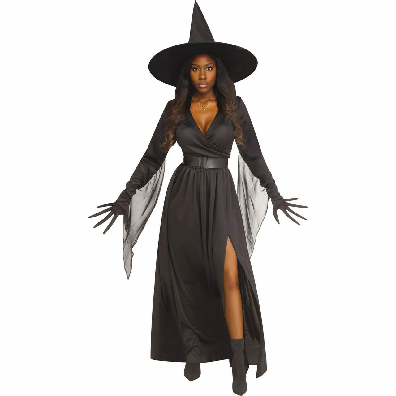 Adult Be Witchy Long Black Dress Costume