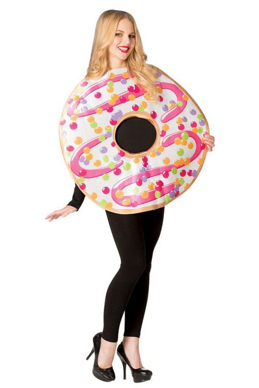Adult White Frosted Donut Costume