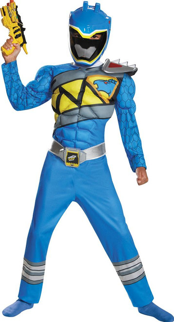 Boy's Blue Ranger Muscle Costume - Dino Charge