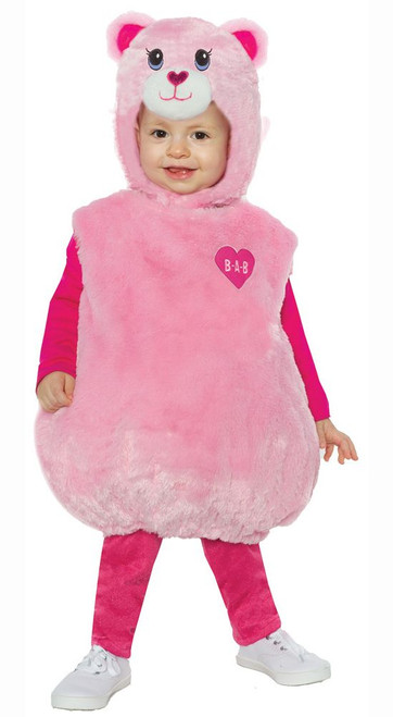 Toddler Build-A-Bear Pink Cuddles Teddy Belly Baby Costume