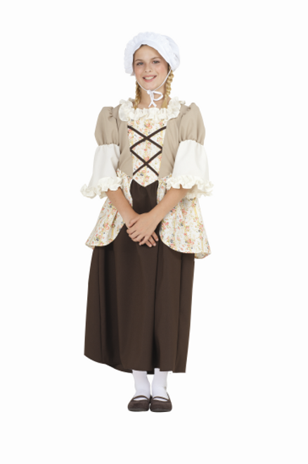 Kids Colonial Girl Costume