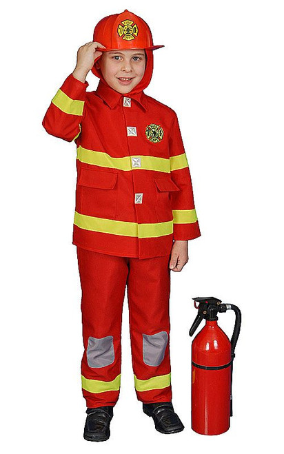 Kids Deluxe Fire Fighter - Red
