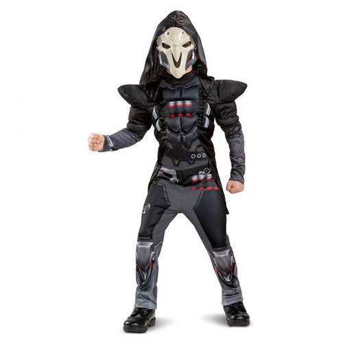 Kids Overwatch Reaper Muscle Costume