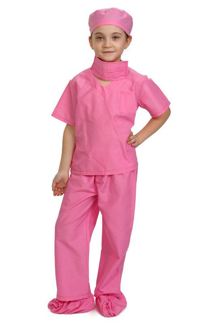 Kids Pink Scrubs Costume
